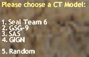 Choose a model from menu (CT team)