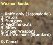 Choose a weapon mode